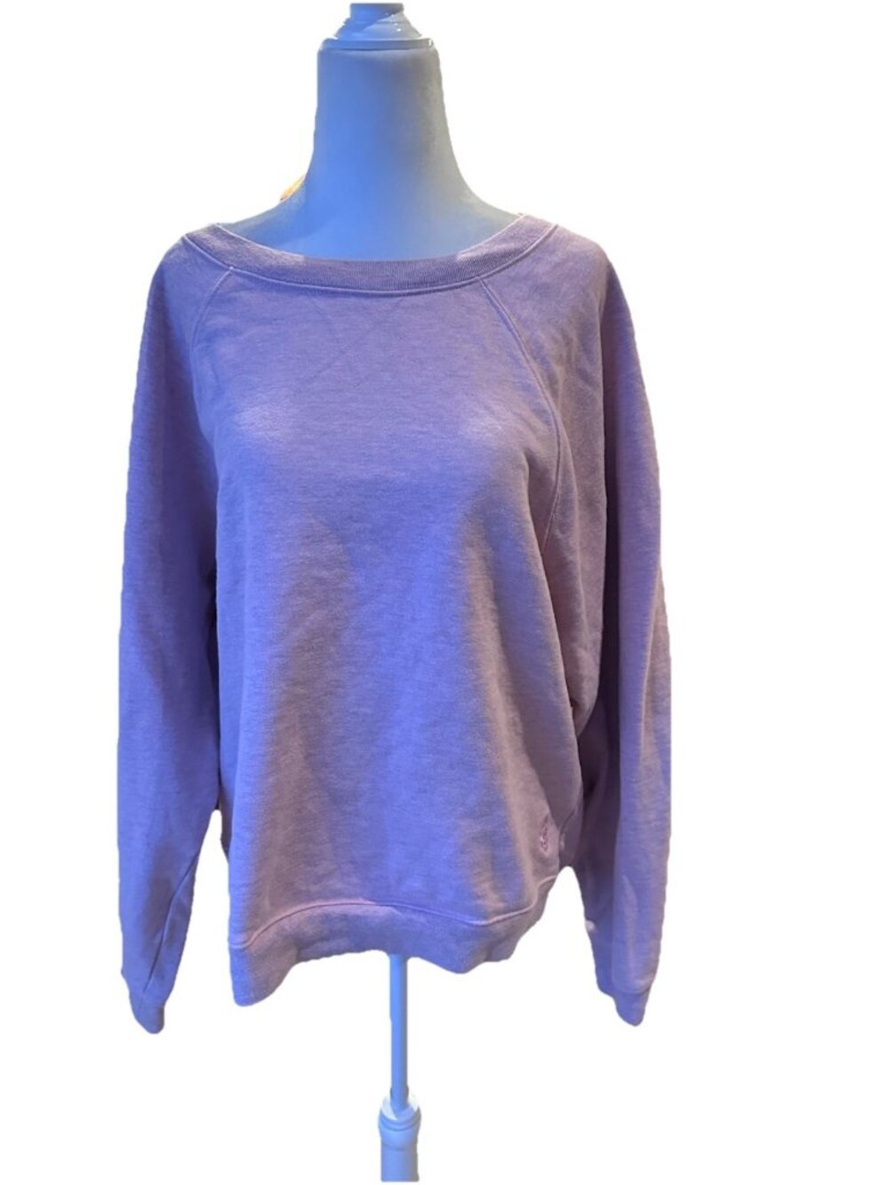 Free People Movement XL Cropped Boxy Intercept Pullover Sweatshirt Heather Pink